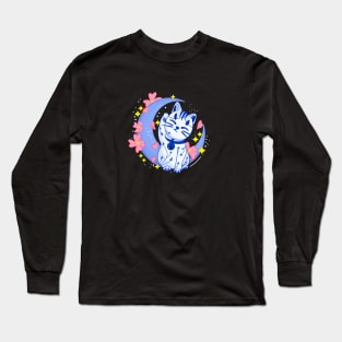 Maneki Neko Moon Long Sleeve T-Shirt